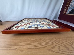 Scrabble Giant Deluxe Wooden Edition Turntable Board Game Open Box Item