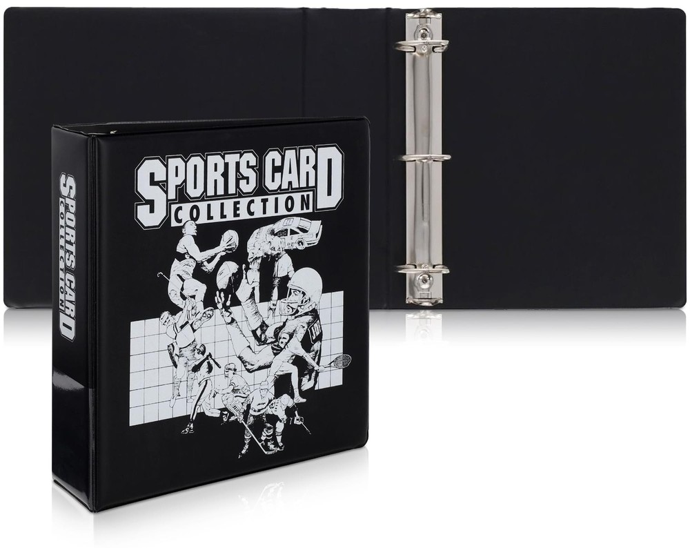 BCW 3-Inch Sports Card Album Binder | Durable Black D-Ring Card Binder Holds …