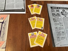 Unused 1937 All Colored-Paper/Radio Advtsg-Premium Send-In Game “WHO IS GUILTY?”