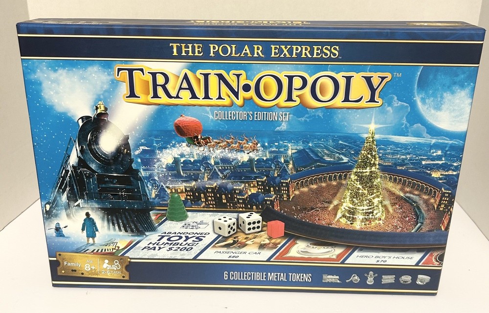 The Polar Express Train Opoly Monopoly Collector’s Edition Movie Board Game Xmas
