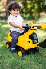 Ride On Excavator CAT Licensed Caterpillar Push Car Rotating Bucket Toddler