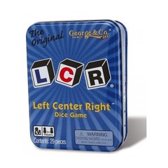 George & Co. LCR Dice LCR – Left Center Right Dice Game (Blue Tin Ed) VG+/NM