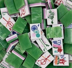 New high-end Emerald Green American Mahjong Tiles set ,160 tiles+ Bag