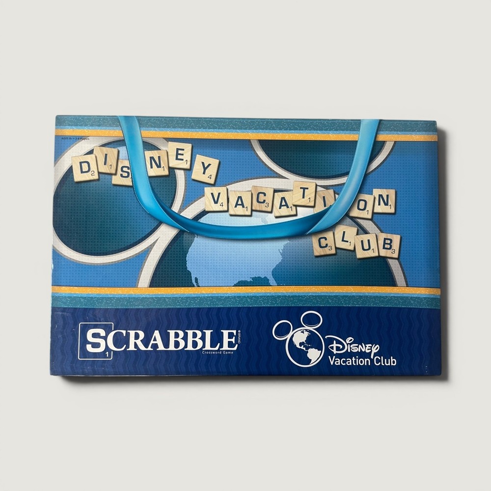 Disney Vacation Club Scrabble Board Game DVC Member Exclusive Travel Bag Set