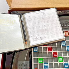 Scrabble Board Game Signature Edition w Rotating Glass Board Complete 2008 B&N