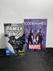 NEW Batman Family Bingo Game & Marvel Codenames Board Game – DC & Marvel Fans