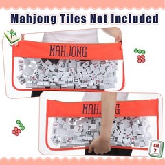 1 PCS Mahjong Bag – Empty Mahjong Tiles Bag Only with Zippered & Letters, Cas…