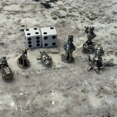 The Simpsons 2001 Monopoly Board Game Replacement Pieces 6 Metal Pewter Tokens