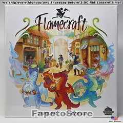 Lucky Duck Games Flamecraft – Board Game Cardboard Alchemy Standard Edition