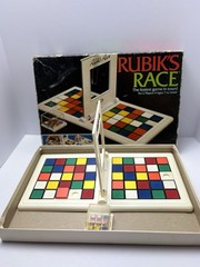 Vintage Rubiks Race Game Ideal Toy Corp 1982 Fast Fun Tile Game Rubiks No Instr.