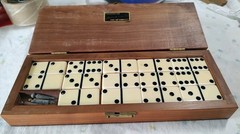 Vintage Domino Cribbage Domino Set Five-Up Handcrafted Dominic C. Armanino 1968