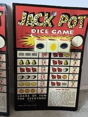 Lot of 2 Vintage Jack Pot Casino Dice Game Carded Set Made in Hong Kong