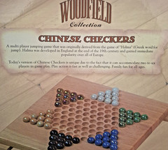 The Woodfield Collection CHINESE CHECKERS Wooden Game Board & Marbles 2001