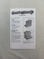 Guess Where COMPLETE Milton Bradley 2004 Who Rooms Pets People Tabs
