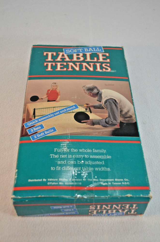 Vintage Soft Ball Table Tennis Game Venture Complete