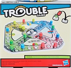 Hasbro Gaming Trouble Board Game for Kids Ages 5 and Up 2-4 Players (Packaging m