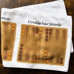 Artful Backgammon Cubes Sports Towel Reference Positions & MET – 21cm x 110cm