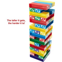 UNO Stacko Party Game Colored Stacking Blocks Balance Big