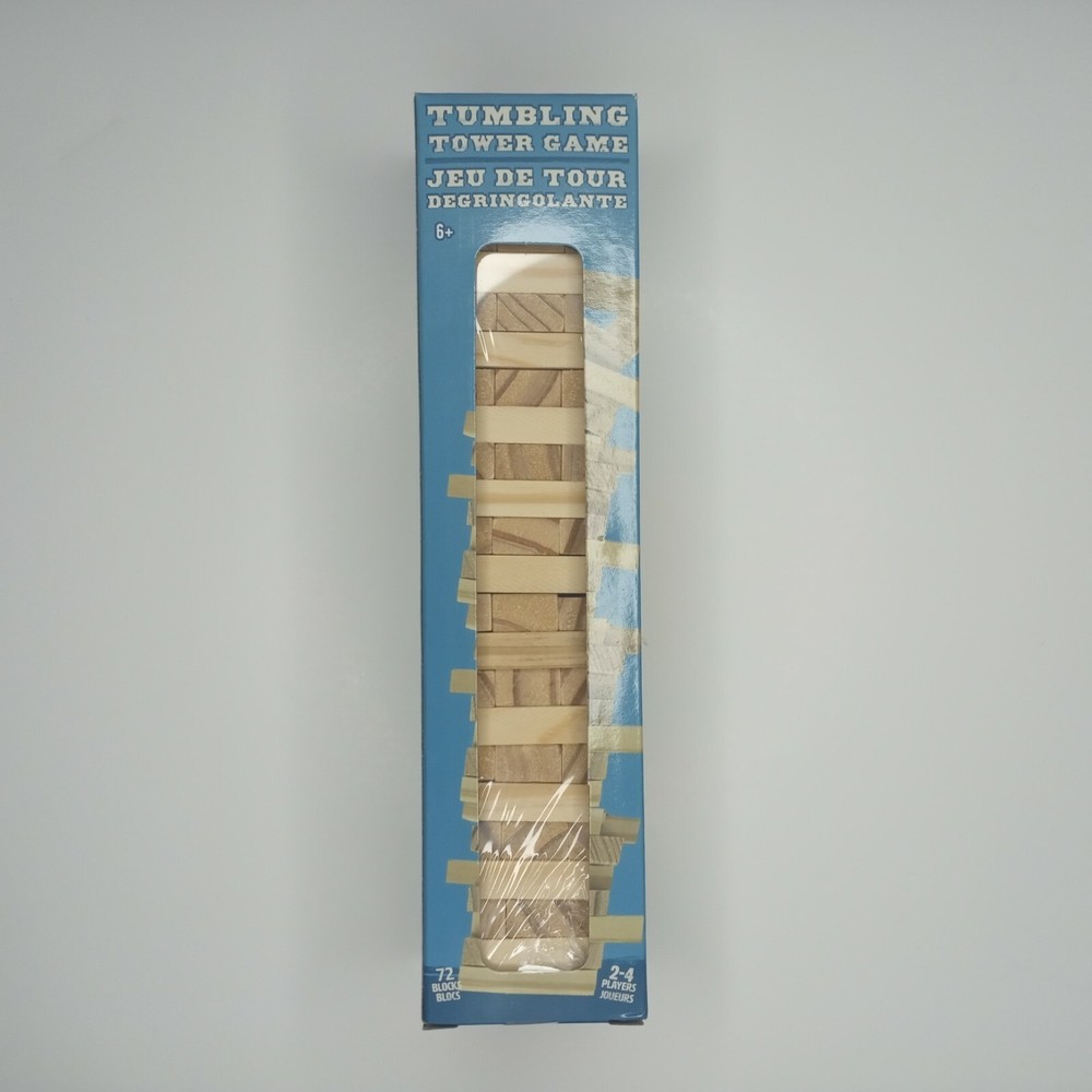 72 Pc Set Tumbling Tower Game Wooden Stacking Blocks New