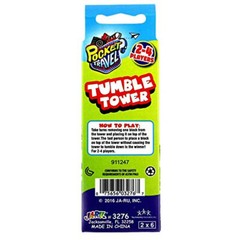 Real Wood Mini Tumble Tower Classic Game, Travel Size 4 Inch by JARU. Assortmen