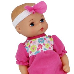 Baby Bathtime Doll Softina Pink Floral Jumper Headband Model 51140 Babys First