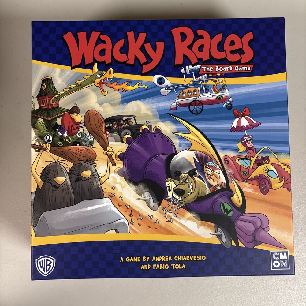 WACKY RACES The Board Game NEW Complete 2019 CMON Hanna-Barbera WB Muttley NIB