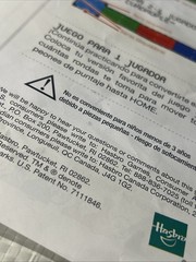 Sorry! Sliders Spanish Instructions Manual Replacement Rules Parker Brothers
