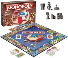 Classic Monopoly: Ren & Stimpy Edition – Custom Tokens & Game Cards Included