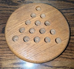 Vintage Knock On Wood Frustration Peg Jump Game Handmade Ithaca Freeville York