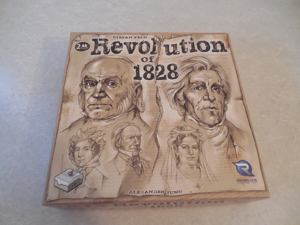 REVOLUTION OF 1828 by STEFAN FELD, RENEGADE GAME STUDIOS, NEW IN OPEN BOX!
