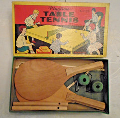 Antique Playtime Table Tennis No.1125 1931 Jack Pressman Co. #2775 Box Bottom LN