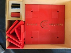 Vintage 1965 SPACE CHECKERS by PLEASANTIME #1350 Space Age 3D