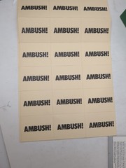 AMBUSH! Solitaire Squad Level WWII Comabat France 1944- Victory Games- Unpunched