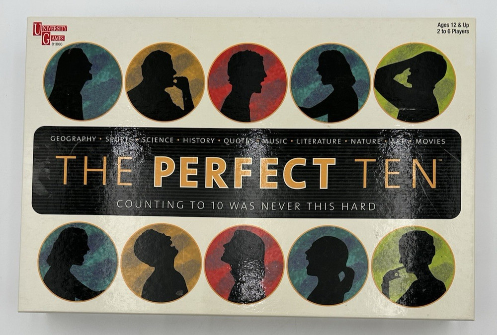 The Perfect Ten Board Game 2003 University Games Over 950 Questions Ages 12+