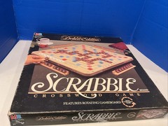 Milton Bradley 1989 #4034 Scrabble Deluxe Edition Board Game Complete Turntable