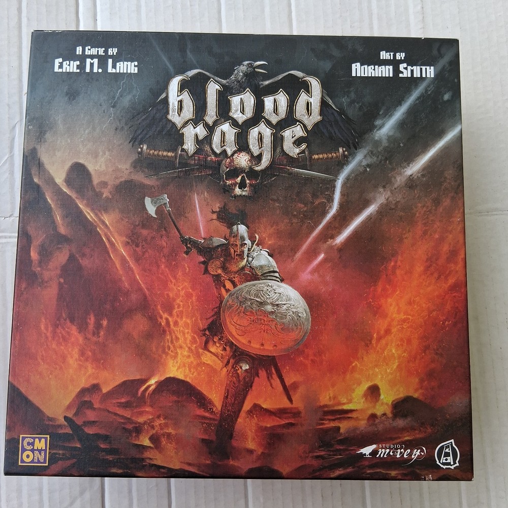 Blood Rage Core Game Box Eric M. Lang CMON 99% Complete Very Good Condition