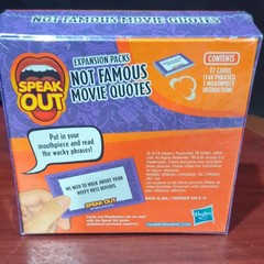 Hasbro Gaming Speak Out Not Famous Movie Quotes Expansion Pack, Movie & TV, 16+