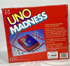 1995 Uno Madness Tile Game Mattel Pop Up Timer In Box Complete Clean Game