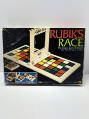 Vintage Rubiks Race Game Ideal Toy Corp 1982 Fast Fun Tile Game Rubiks No Instr.