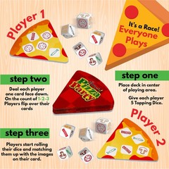 Pizza Party Dice Game For 2 Players Fun Family Entertainment Travel Friendly