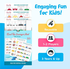 Car Bingo – Road Trip Essentials: Car Activities and Games for Kids Ages 4-8