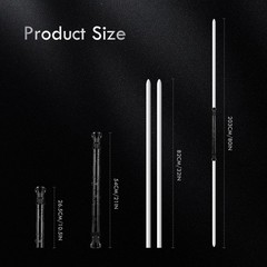 Light Saber Double Blades RGB 3.0 Smooth Swing 16 Sound Fonts Black DAMIENSABER