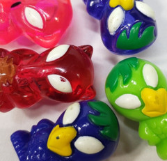 Gogos Crazy Bones Aliens Lot of 17 Vintage Glow In The Dark Glowing Eyes Go Go