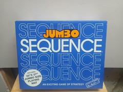 Vintage 1996 Jumbo Sequence Board Game Jax COMPLETE Cushion Mat Cards Chips