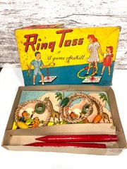Vintage 1939 Milton Bradley Ring Toss Game 2-3 Players Complete Set 4228
