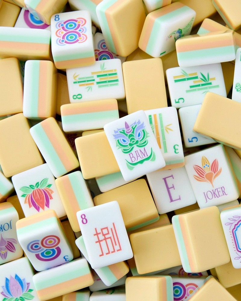 American Mahjong Game Set, 160 New Royal Yellow Layered Mahjong