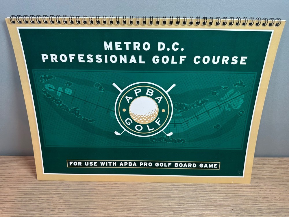 APBA Pro Golf Metro D.C. Professional Golf Course Book Board Game Accessory