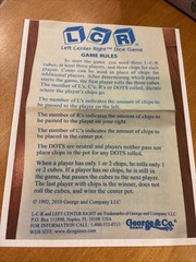 LCR Left Center Right Dice Game by George and Company Complete