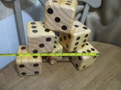 3.5″ Giant Wooden Yard Dice Set for Outdoor Fun, Barbeque, Party Events