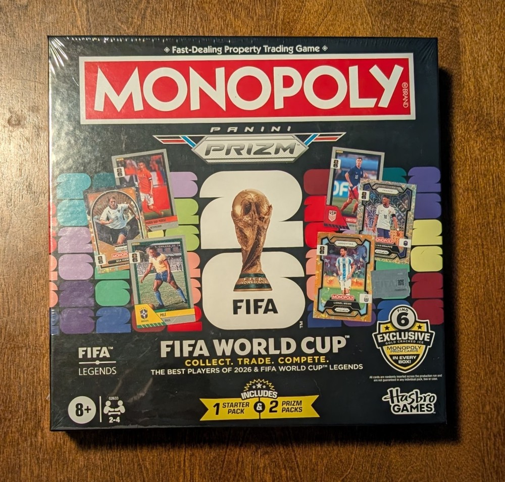 2026 Panini Prizm Monopoly FIFA World Cup Game NIB w/ Exclusive Starter Pack